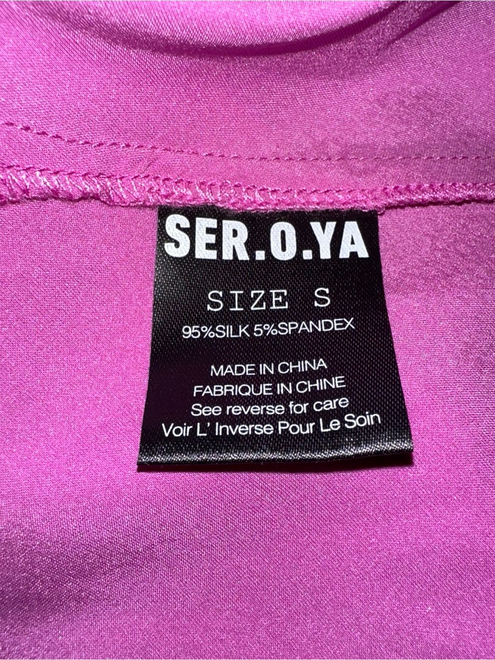 SER.O.YA Pink Silk Asymmetric Sweet Heart Neckline Long Dress Size S - Picture 13 of 16
